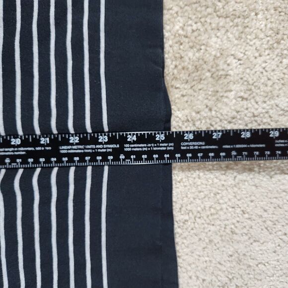 Express Design Studio Women Black Striped Long Sleeve Shirt M Pima Cotton #322 - Picture 6 of 7